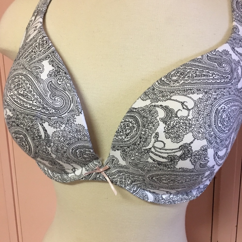 black and white bra